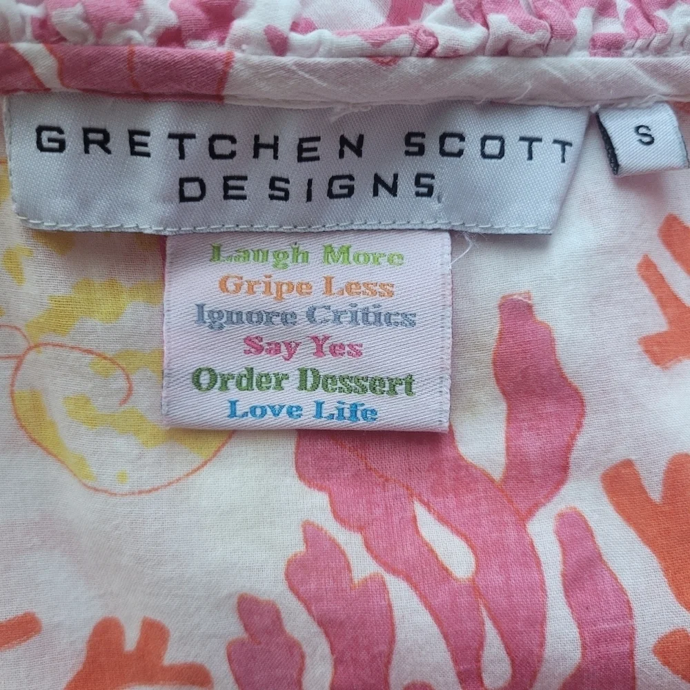 Gretchen Scott Designs Sea Print Coverup, VGUC, Size S